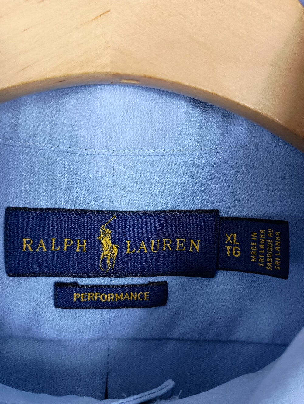 Ralph Lauren Performance Shirt Mens XL Blue Nylon Long Sleeve Button Down LGWT - Picture 7 of 10